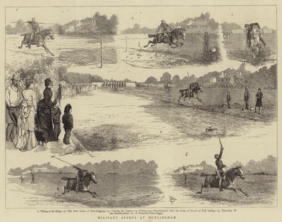 Militær sport i Hurlingham af Alfred Chantrey Corbould