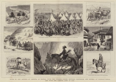 Noter fra vores kunstnere, i Sistova, i Pavolo, med de tyrkiske styrker mellem Rustchuck og Shumla, i Konstantinopel og med den tyrkiske hær i Asien af Alfred Chantrey Corbould