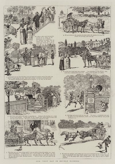 Vores første dag i Double Harness af Alfred Chantrey Corbould