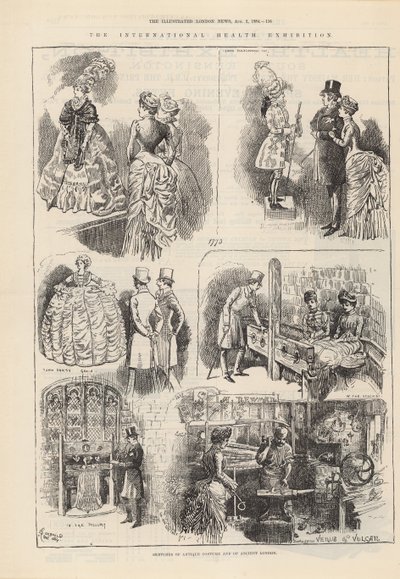 Skitser af antikke kostumer og af det gamle London af Alfred Chantrey Corbould