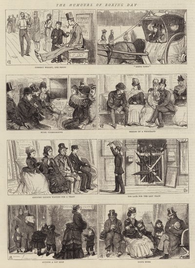 Humoren i Boxing Day af Alfred Chantrey Corbould