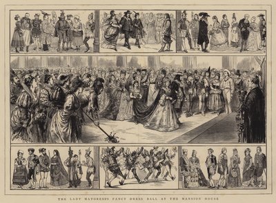 Lady Mayoress Fancy Dress Ball på Mansion House af Alfred Chantrey Corbould