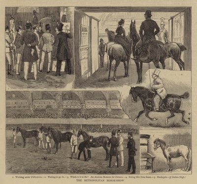The Metropolitan Horse-Show af Alfred Chantrey Corbould