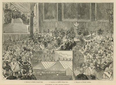 De Kongelige Domstole: Frokost i Middle Temple af Alfred Chantrey Corbould