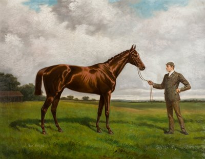 Sir Hugo-vinder af 1892 Derby, ca. 1875-1928 (olie på lærred) af Alfred Charles Havell