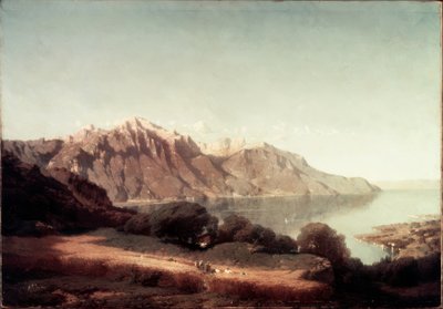 Udsigt over Genèvesøen af Alfred Chavannes