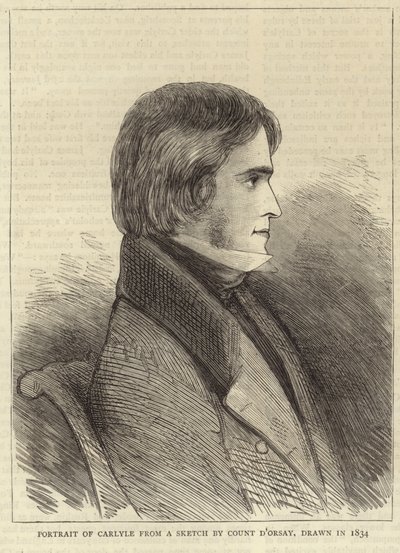 Portræt af Thomas Carlyle af Alfred Comte d