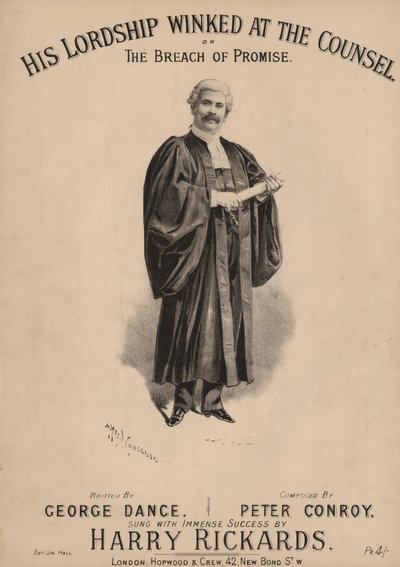 Hans herredømme blinkede til rådet eller løftets brud (farve litho) af Alfred Concanen