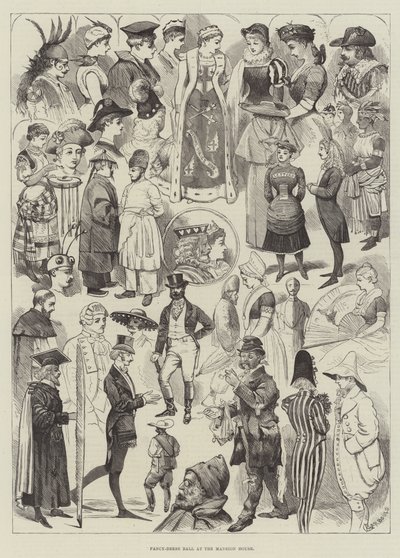 Fancy-Dress Ball i Mansion House af Alfred Courbould