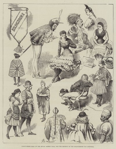 Fancy-Dress Ball i Royal Albert Hall til fordel for Bolingbroke Pay Hospital af Alfred Courbould