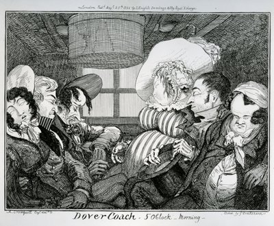 Dover Coach, 5 om morgenen, ætset af George Cruikshank, 1826 af Alfred Crowquill