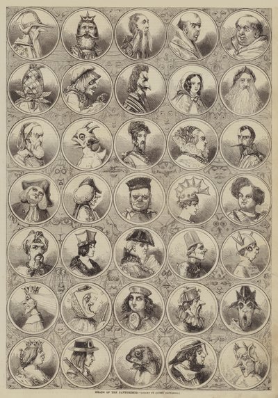 Pantomimernes hoveder af Alfred Crowquill