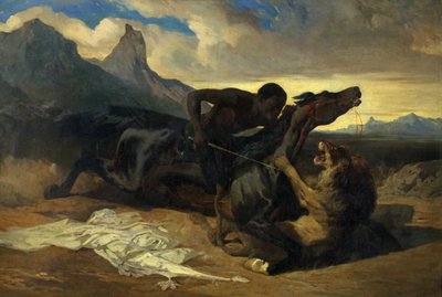 The Combat, ca. 1830-35 (olie på lærred) af Alfred Dedreux