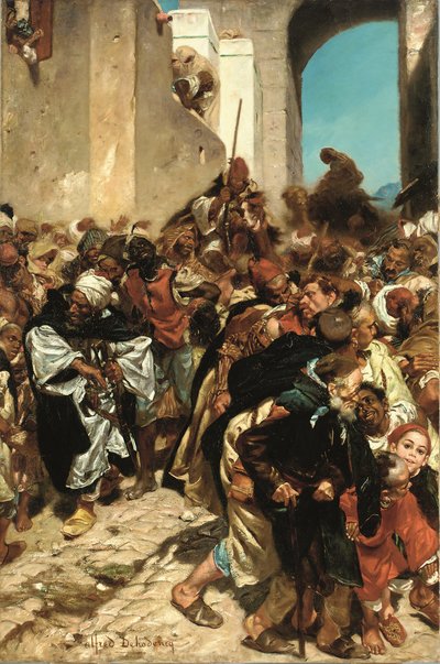 Marokkanske fanger (olie på lærred) af Alfred Dehodencq