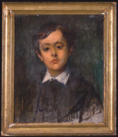 Portræt af kunstnerens søn (olie på lærred) af Alfred Dehodencq
