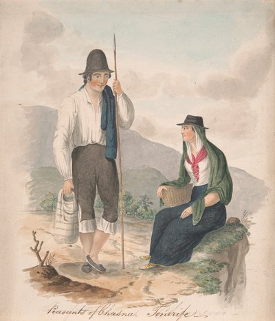 Bønder fra Chasna, Tenerife af Alfred Diston