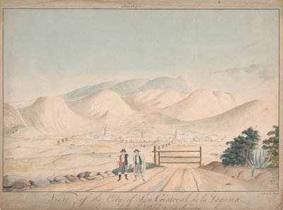 Udsigt over byen San Cristoval de la Laguna set fra vejen til Las Mercedes af Alfred Diston