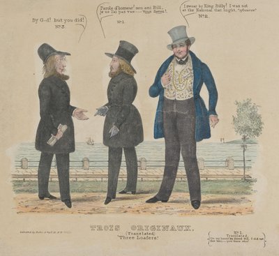 Tre Loafers Tre Originaler, 1836-41. af Alfred E. Baker