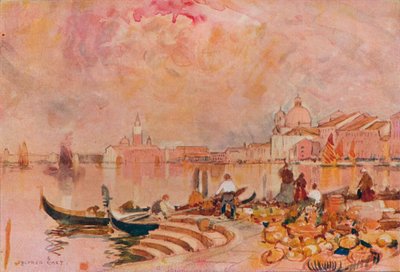 Evening Glow, Venedig, c1895 af Alfred East