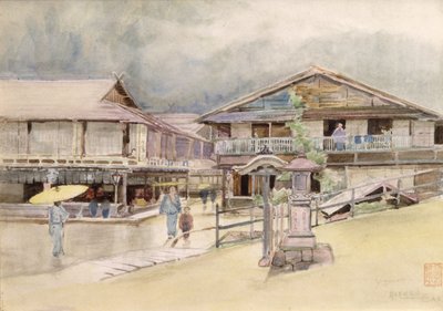 Regnvejrsdag i Yumoto, 1889 af Alfred East