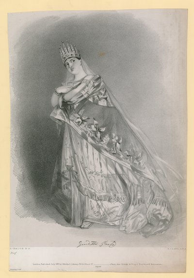 Giuditta Pasta, graveret af R.J. Lane, udgivet i juli 1837 af Alfred Edward Chalon