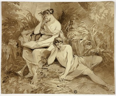 Muse og digter af Alfred Edward Chalon