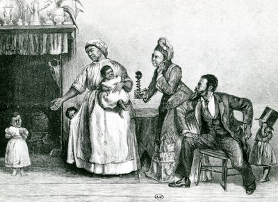Tante Chloes besøg, 1877 af Alfred Edward Emslie