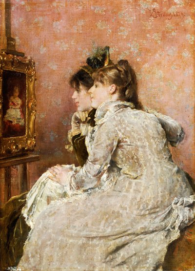 Beundrer portrættet, 1879 af Alfred Emile Stevens