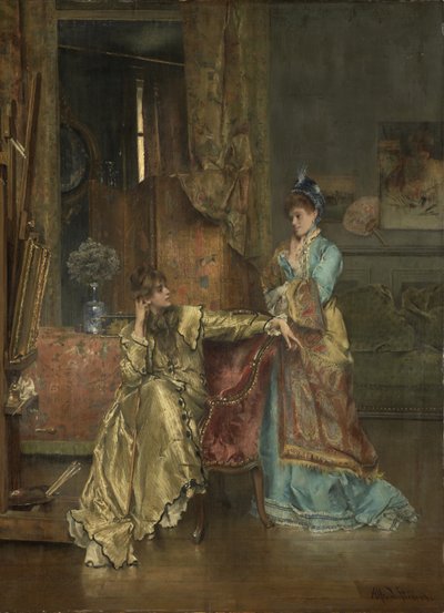 Besøget, c.1870 af Alfred Emile Stevens