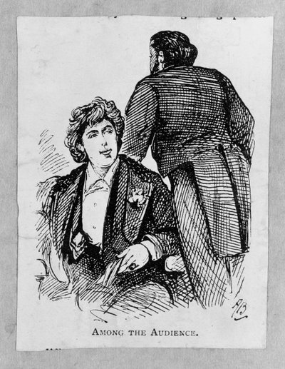 Oscar Wilde (1854-1900) Blandt publikum af Alfred Gish Bryan