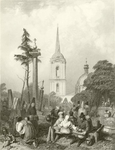 Smolensko kirkes kirkegård af Alfred Gomersal Vickers