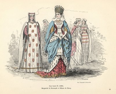 Kostumer af Margaret af Provence og Rikaus af Claroy. af Alfred Grevin