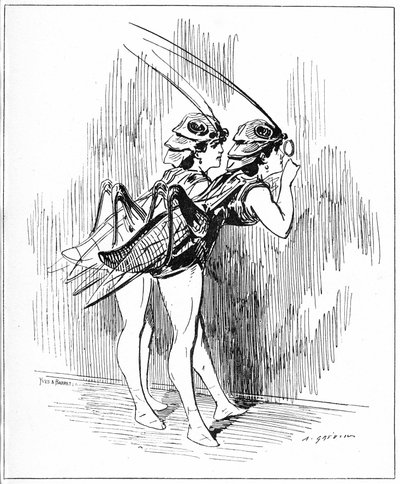 Illustration til "The Spirit of Women" af Alfred Grevin