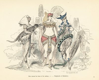 Salammbo og Potifars kone i eksotisk tøj, Carthage, 3 af Alfred Grevin