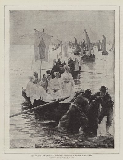 Benådningen i Concarneau, Bretagne, Sisterhood of St Anne de Fouesnant af Alfred Guillou