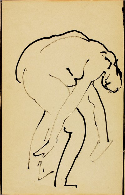 Bøjende nøgen af Alfred H. Maurer