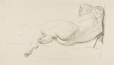 Liggende nøgen af Alfred H. Maurer