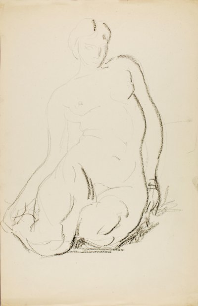 Siddende nøgen af Alfred H. Maurer