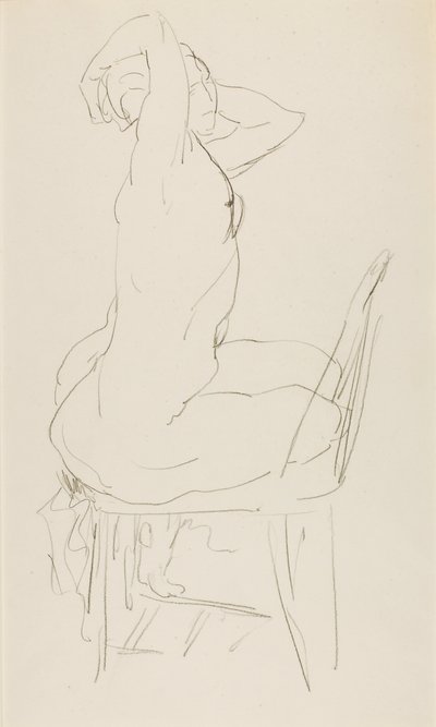 Siddende nøgen af Alfred H. Maurer