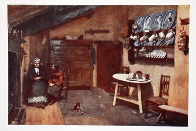 Et gammelt krokøkken, Coniston, fra en portefølje af tryk fra de originale akvareller, ca. 1920 af Alfred Heaton Cooper