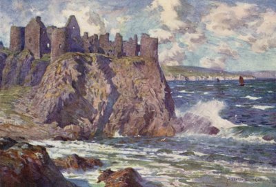 Dunluce Castle, Giants Causeway af Alfred Heaton Cooper