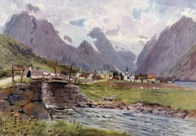 Fjaerland, Sogne Fjord af Alfred Heaton Cooper