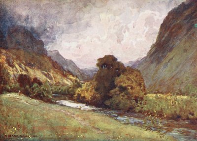 Lake District: Vale of St John, nær Keswick (farvelitografi) af Alfred Heaton Cooper