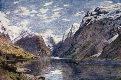 Loen Vand and Glacier, Nord Fjord af Alfred Heaton Cooper