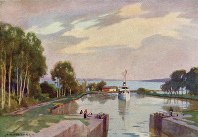 Sjotorp Sluser, Gota Kanal af Alfred Heaton Cooper