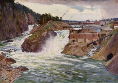 Trollhattan-vandfaldene af Alfred Heaton Cooper