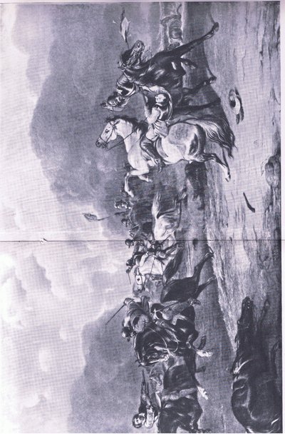 Tilbagetoget ved Naseby: 14. juni 1645, illustration fra British Battles on Land and Sea, 1915 af Alfred Heaton Cooper