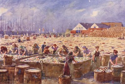 Yarmouth, Norfolk, Sildehøsten af Alfred Heaton Cooper
