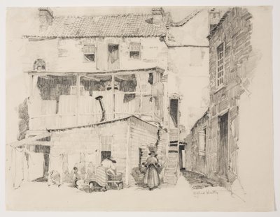 Mandag morgen i Charlestown, ca. 1877-1922 (blyant) af Alfred Heber Hutty