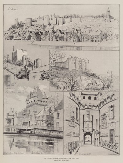 Malerisk Frankrig, Chateaux of Touraine af Alfred Hugh Fisher